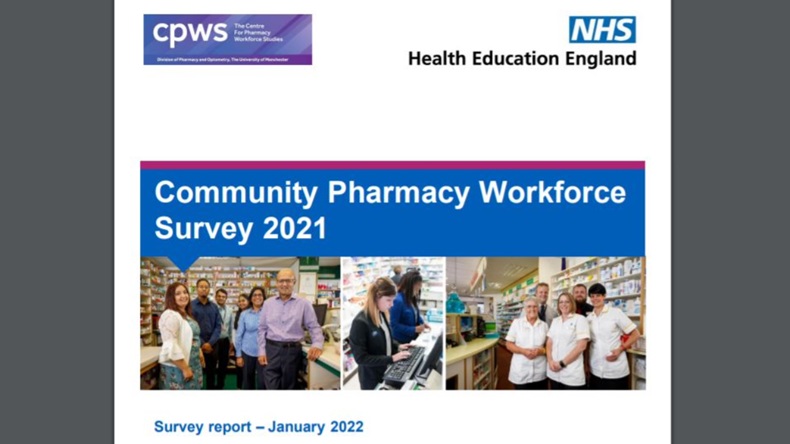 HEE's Community Pharmacy Workforce Survey 2021 report