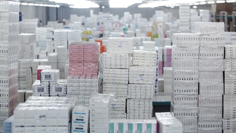Medicines in a warehouse
