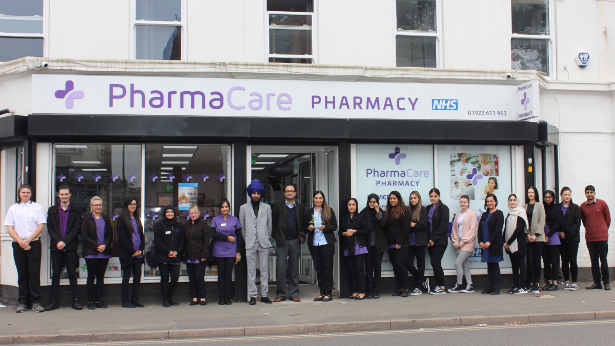 Sukhy Somal with her team outside PharmaCare Pharmacy