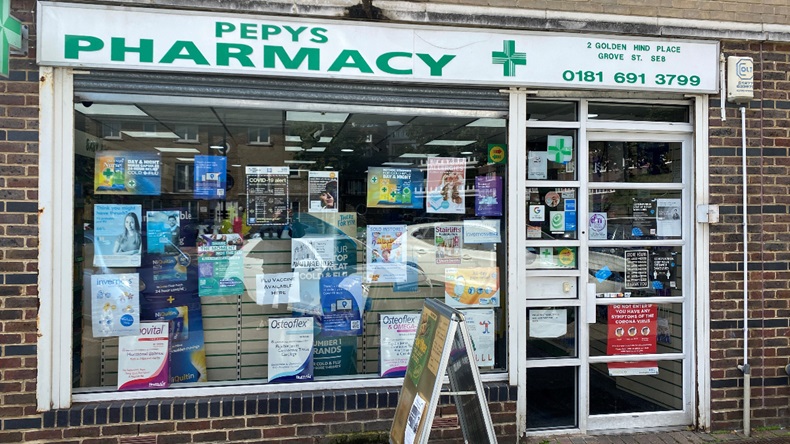 Pepys Pharmacy in Deptford, south-east London