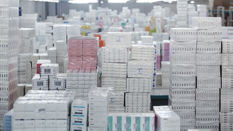 Medicines in a warehouse