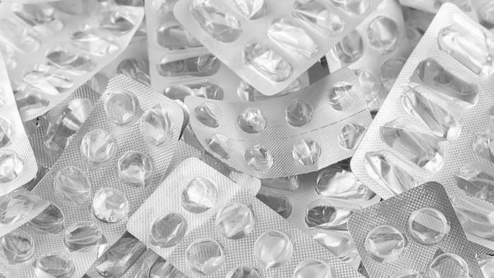 Empty medicine blisters