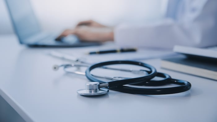 Doctor sitting at desk