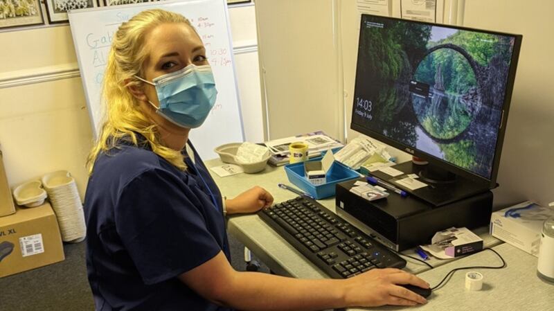 Day Lewis regional pharmacist manager Sally Farmer, COVID-19 vaccination site