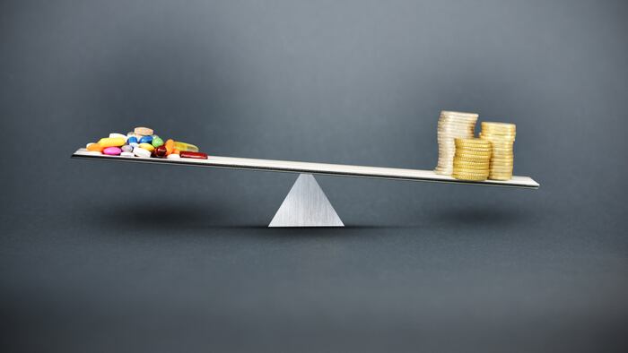 Concept Of Spending Money On Medicines