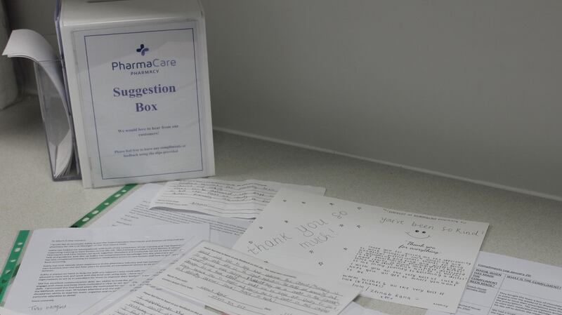 PharmaCare feedback box
