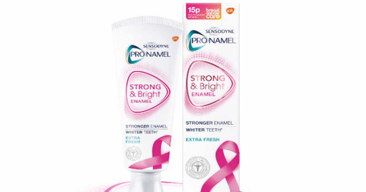 Cancerous Toothpaste Sensodyne toothpaste packs go pink for Breast Cancer Awareness Month