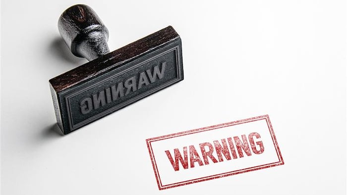 Warning stamp