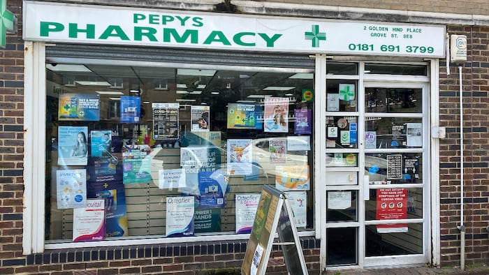 Pepys Pharmacy in Deptford, south-east London