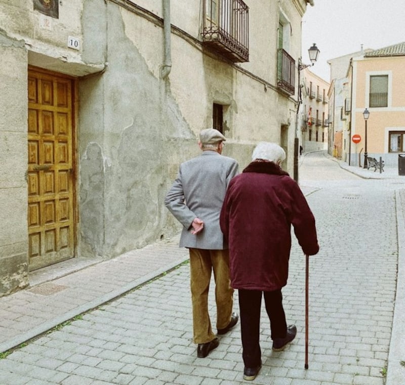 Old people in street