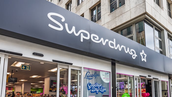 Superdrug sign