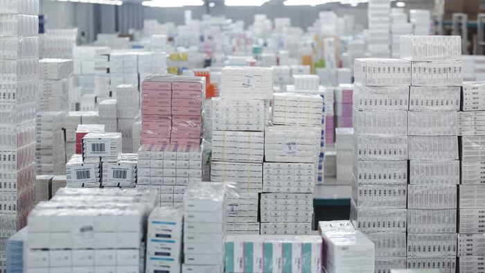 Medicines in a warehouse