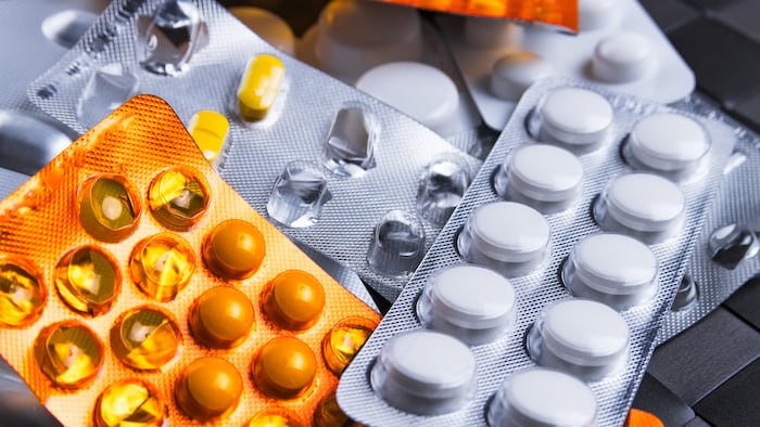 Assorted pill packets